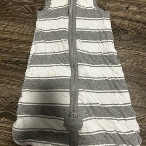 Burt's Bees Baby Striped Sleep Sack in Gray and White